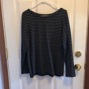 Lane Bryant striped stretch cotton top